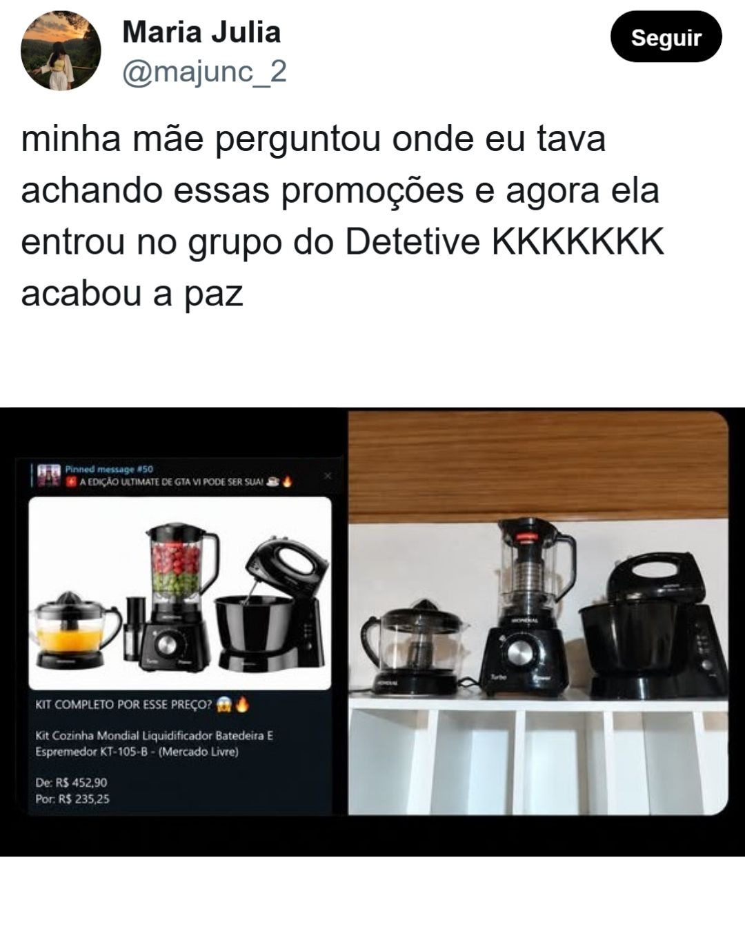 Depoimento de membro no grupo